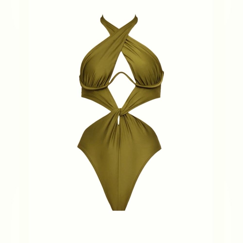 Andrea Iyamah NAYO ONE PIECE SWIMSUIT - EMERALD Sz Small